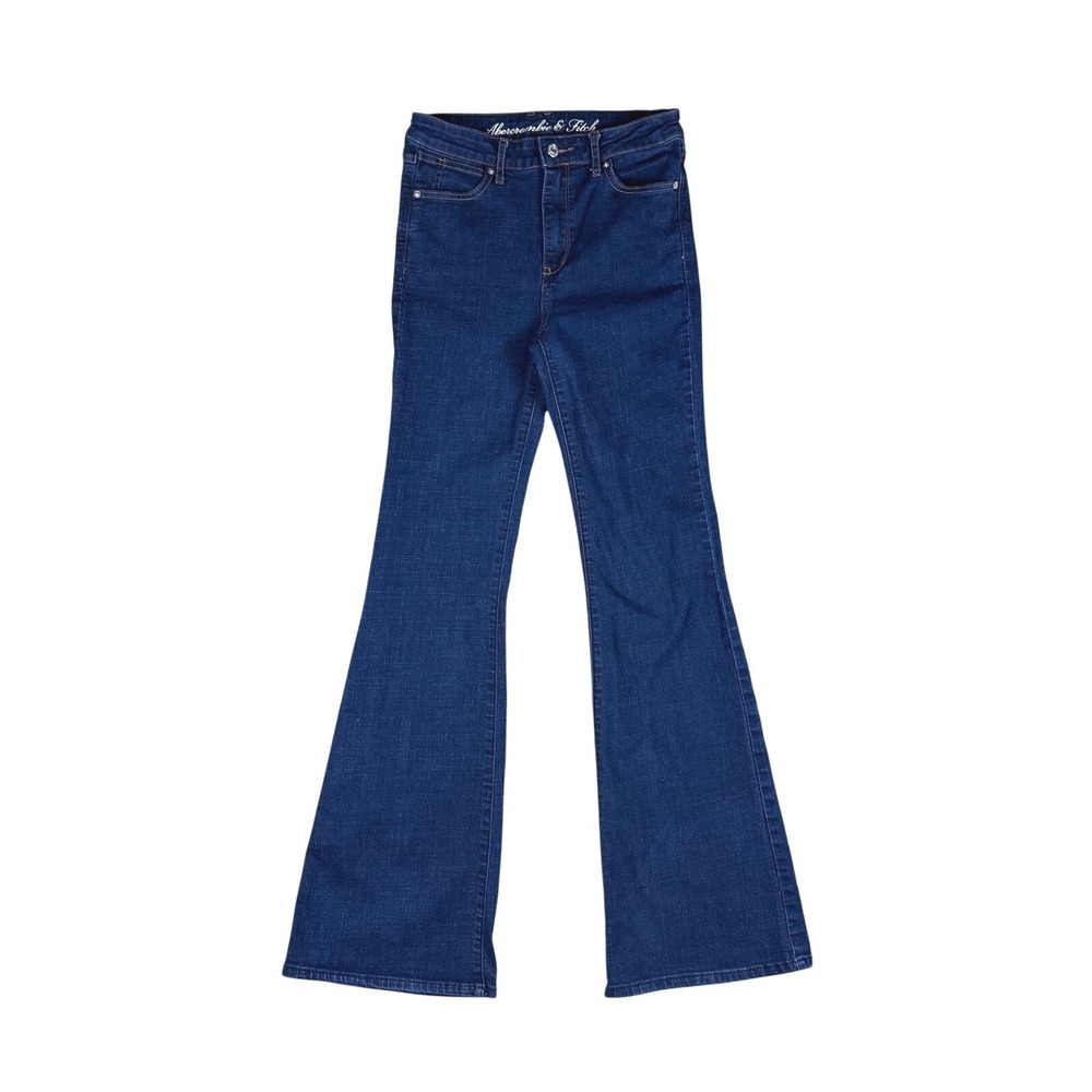 Y2K Abercrombie & Fitch Women's Flare Jeans 2R Dark Wash Stretch Denim‎